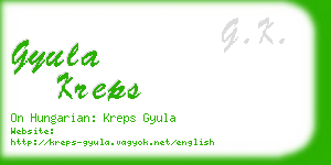 gyula kreps business card